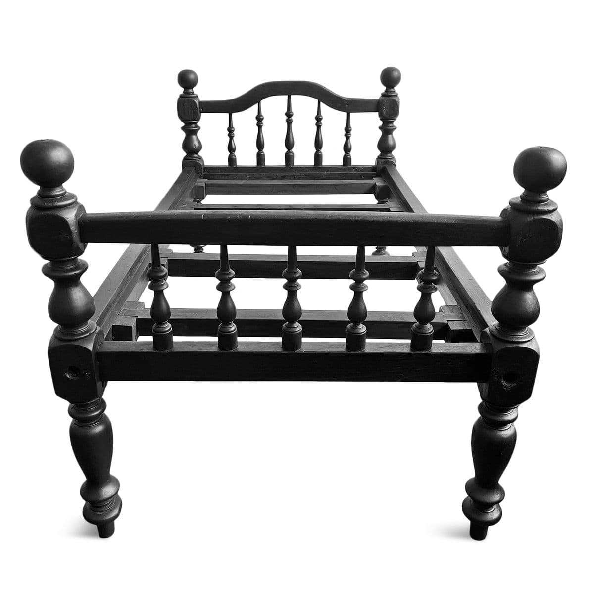 Black Spindle Colonial Twin Bed - Thumbnail 3