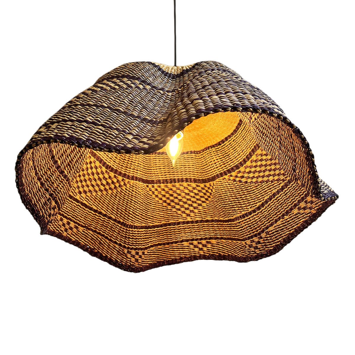 Bolga Wave Basket Light Pendant - Thumbnail 3