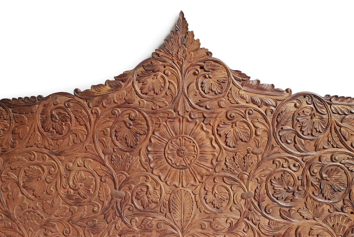 Antique Jaipur Carved Headboard - Thumbnail 3