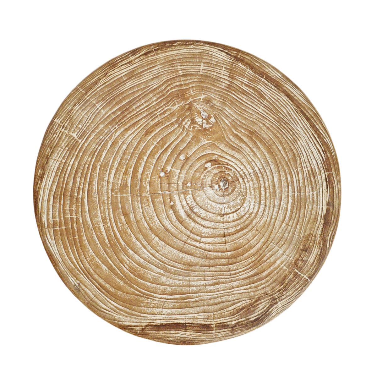 Mundra Teak Stool Side Table - Thumbnail 3