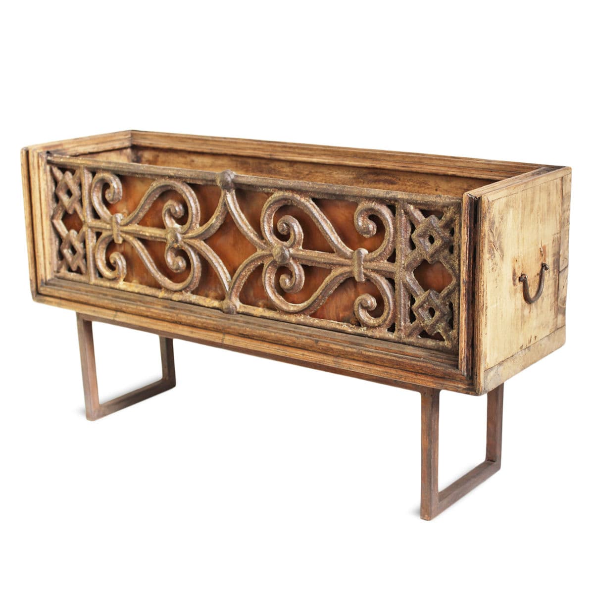 Cast Iron & Wood Balustrade Box - Thumbnail 3