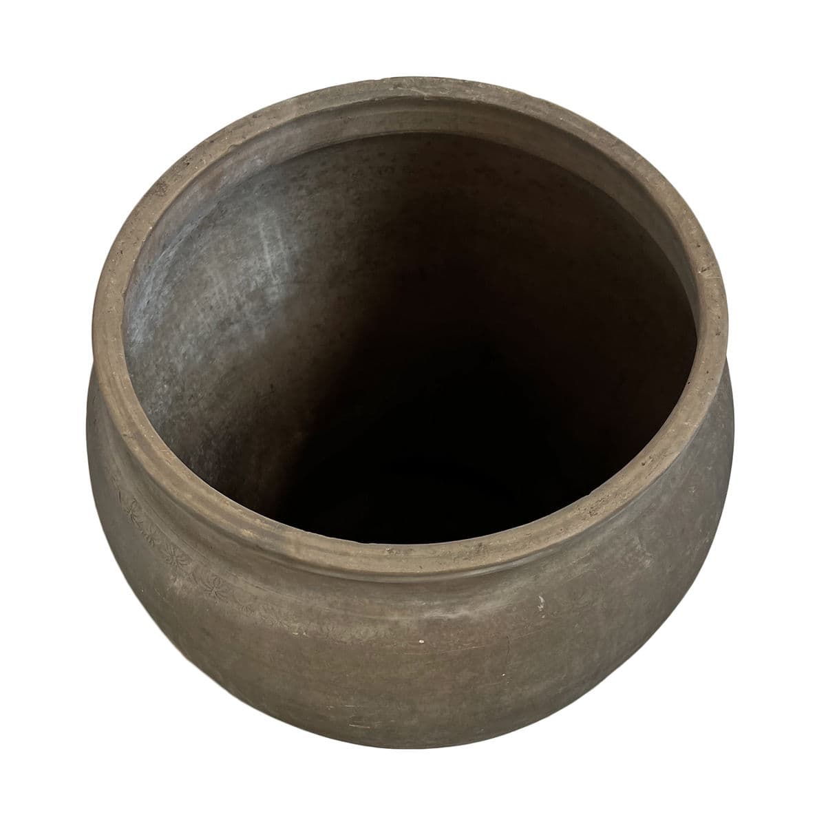 Vintage Charcoal Terra Cotta Pot - Thumbnail 3