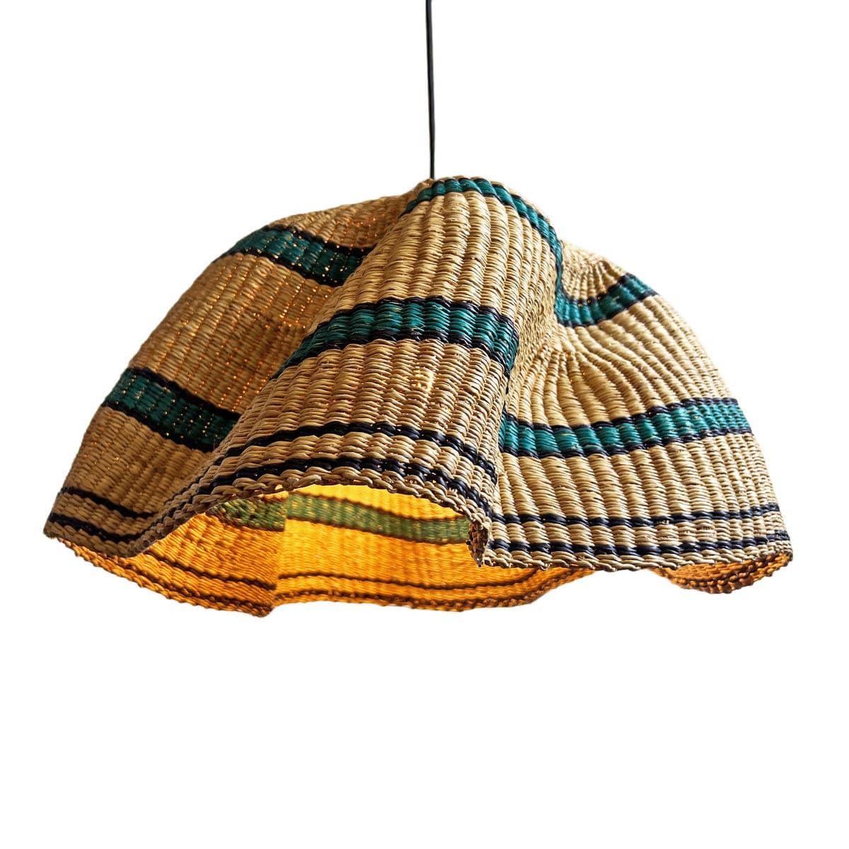 Bolga Wave Basket Light Pendant - Thumbnail 3