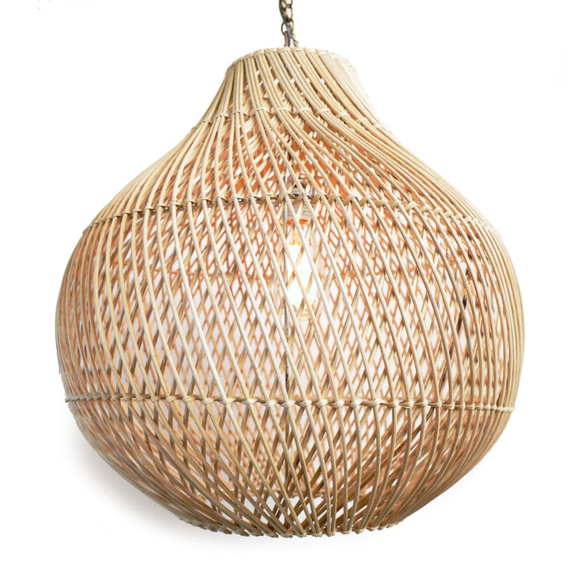 Natural Wicker Bawang Pendant Light Large - Thumbnail 3