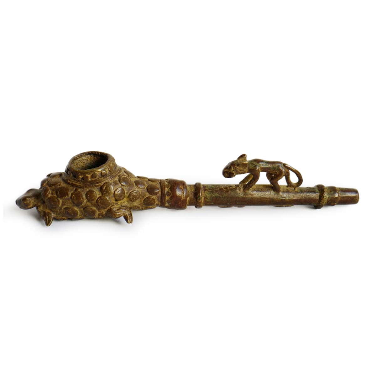 Vintage Bronze African Pipe - Thumbnail 3
