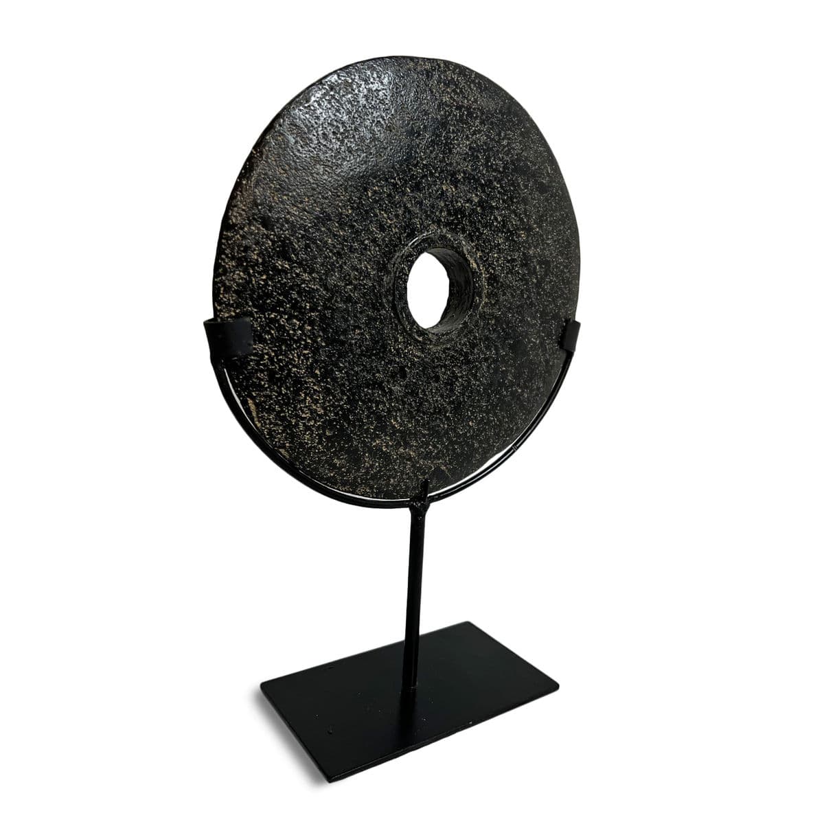 Black Stone Disk Wheel on Stand - Thumbnail 3