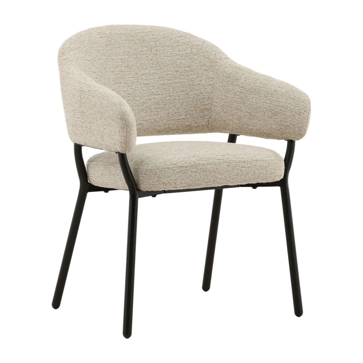 Taupe Chenille Dining Chair - Thumbnail 3