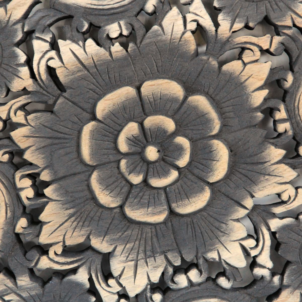 Antique Burn Carved Medallion Panel 24 - Thumbnail 3