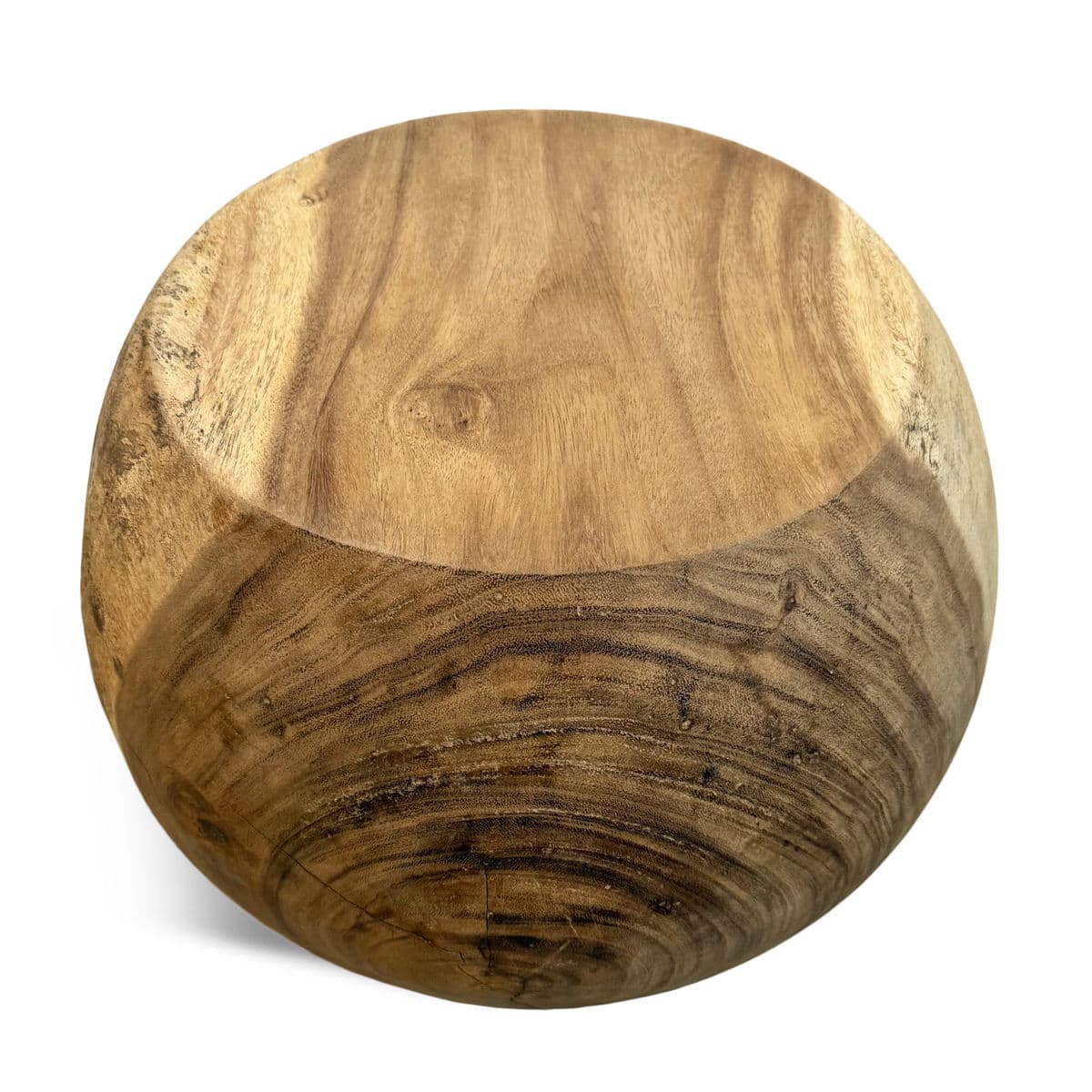 Teak Ball Side Table Stool - Thumbnail 3