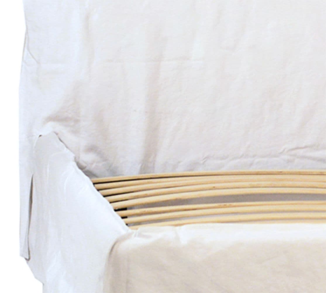 White Linen Queen Bed - Thumbnail 3