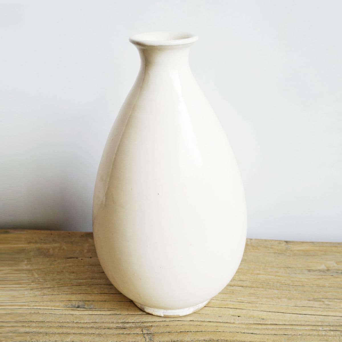 White Ceramic Milk Jar Pottery - Thumbnail 3