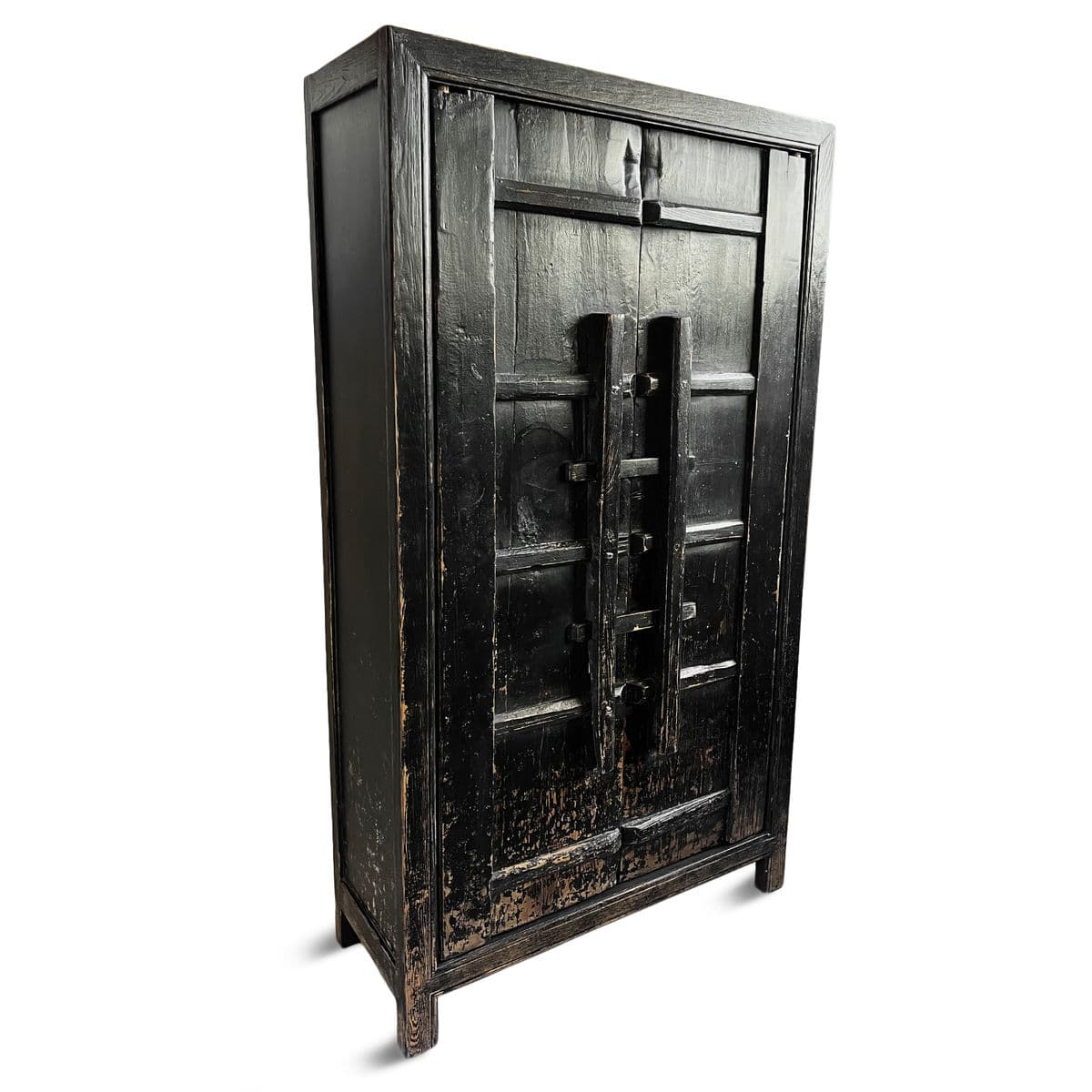 Black Rustic Village Door Armoire - Thumbnail 3
