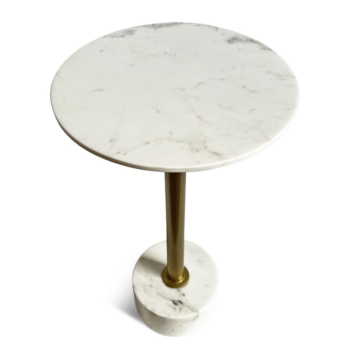 Small White Marble Side Table - Thumbnail 3