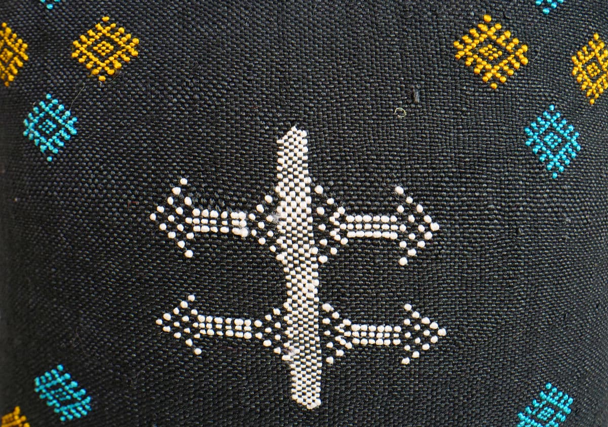 Vintage Black Kilim Pillow - Thumbnail 3