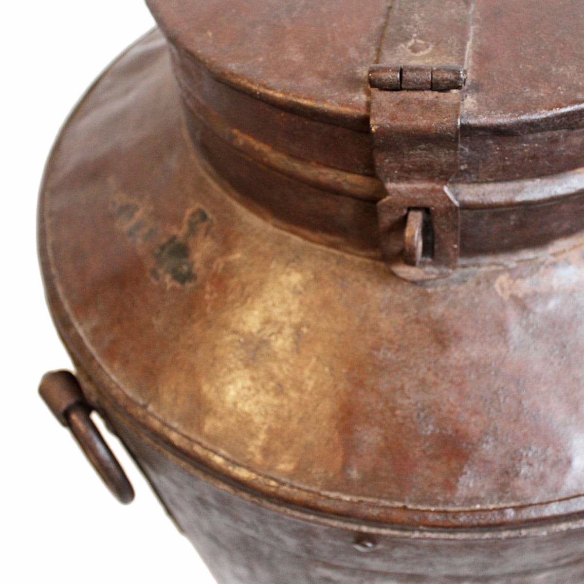 Antique India Iron Grain Canister - Thumbnail 3