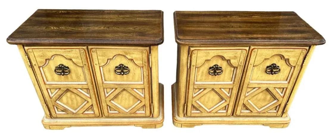 Stanley Furniture Iconic 1960s Olé! Collection Spanish Revival Nightstands or Side Tables - a Pair - Thumbnail 3