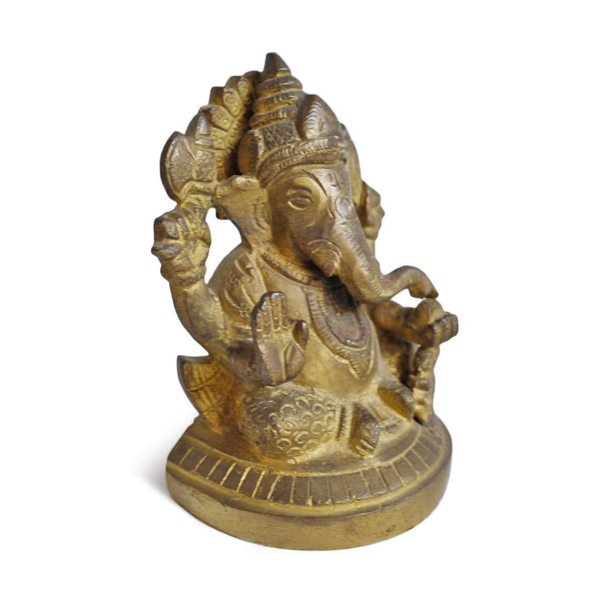 Small Brass Ganesha Statue - Thumbnail 3