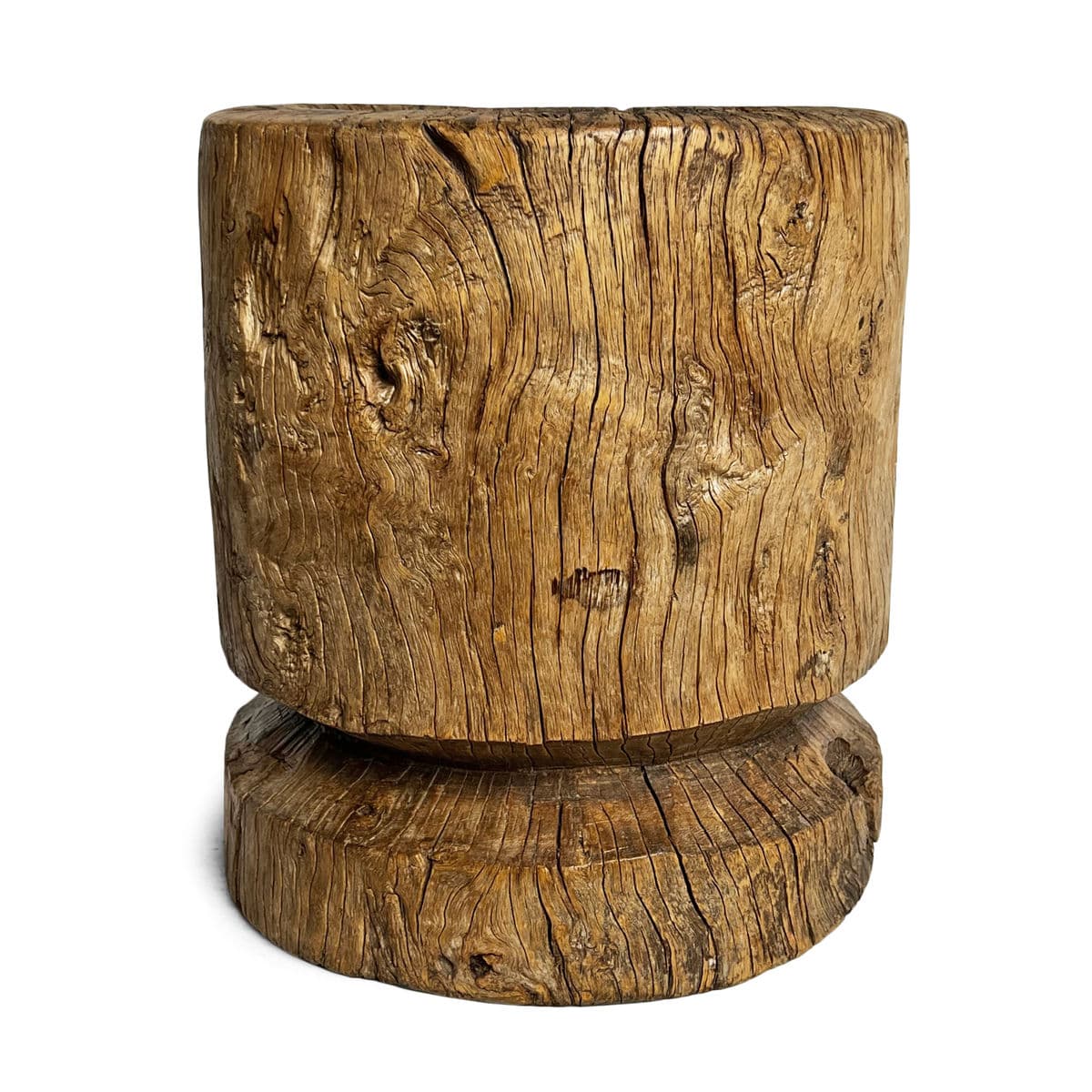 Old India Wood Pestle Pot - Thumbnail 3