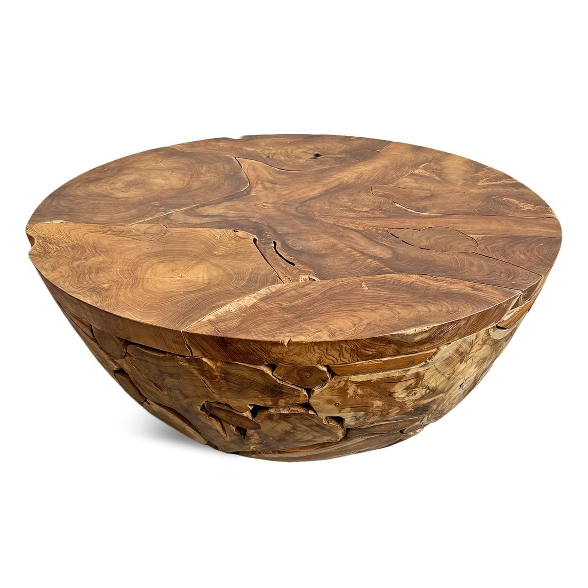 Round Teak Root Coffee Table - Thumbnail 3