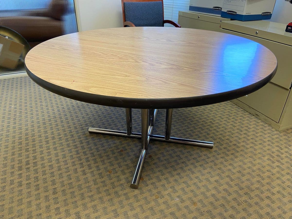 1980s Vintage Mid Century Modern Conference Table - Thumbnail 3