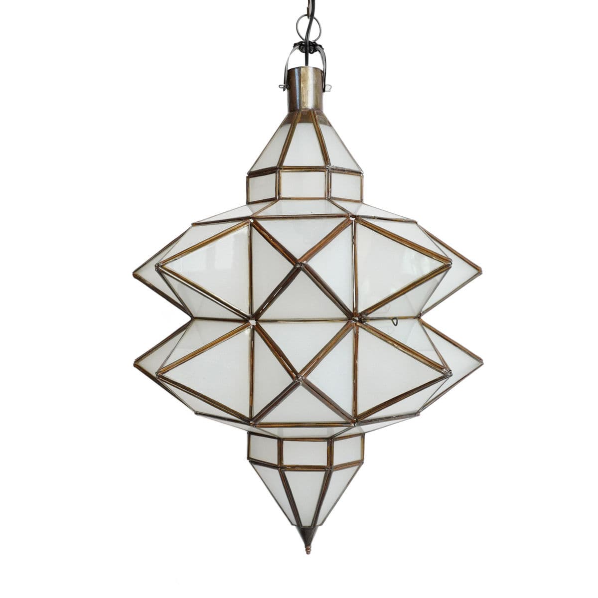 Double Prism Frosted Pendant Lantern - Thumbnail 3