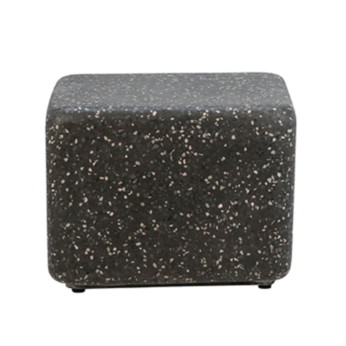 Outdoor Black Terrazzo Cube Table - Thumbnail 3