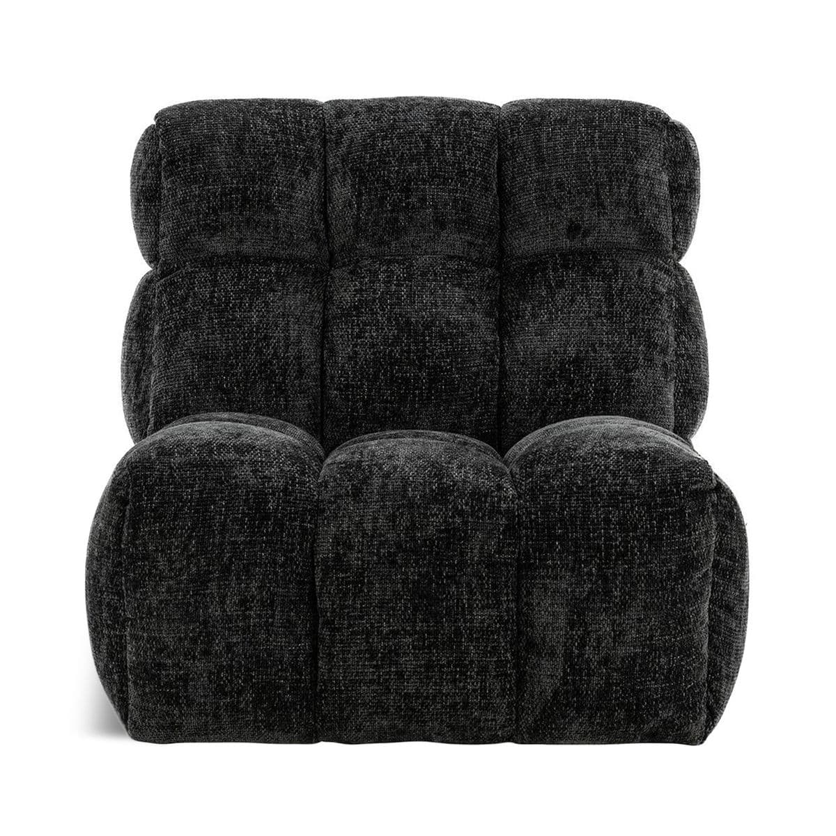 Charcoal Chenille Swivel Lounge Chair - Thumbnail 3