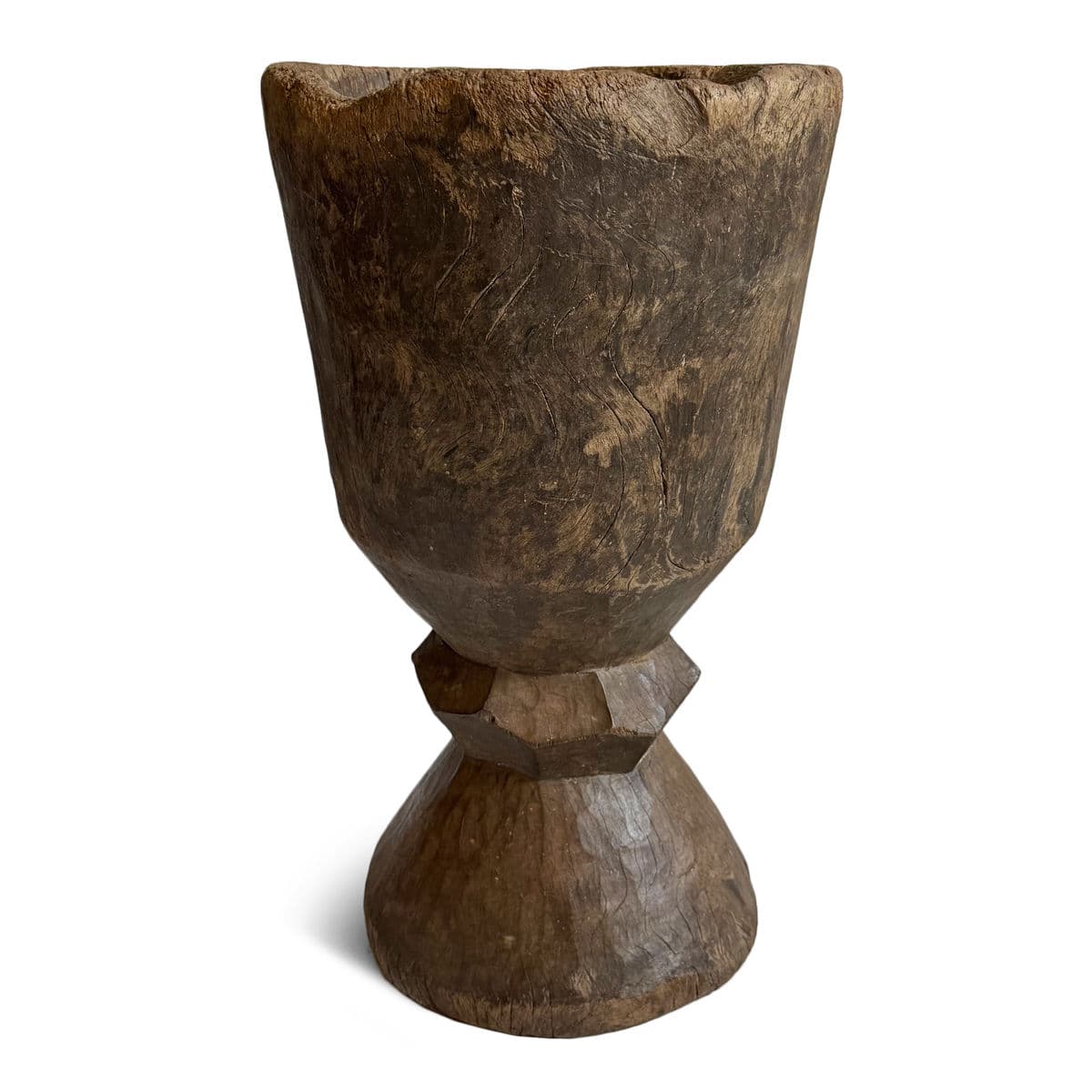 Large Vintage Guinea Wood Pestle Bowl - Thumbnail 3