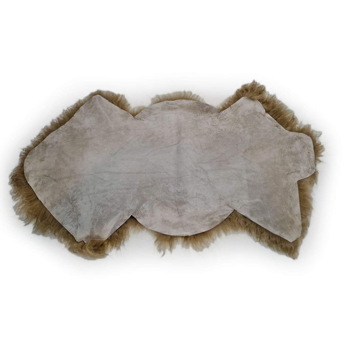 Mongolian Beige Mohair Carpet Throw - Thumbnail 3