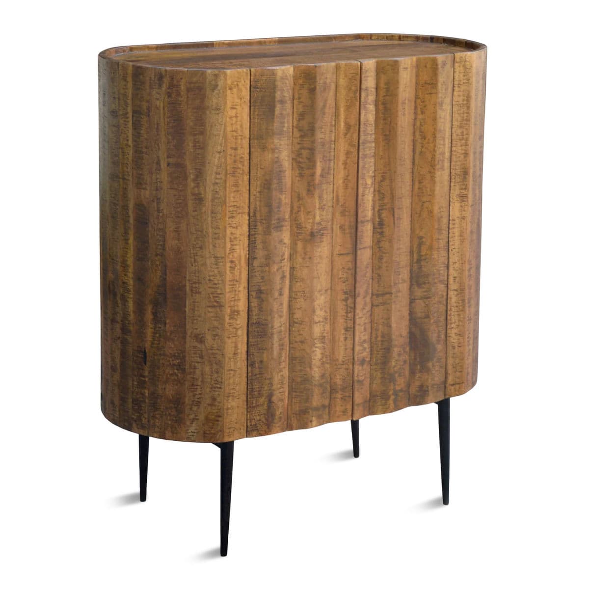 Oval Bevel Wood Bar Hostess Stand - Thumbnail 3