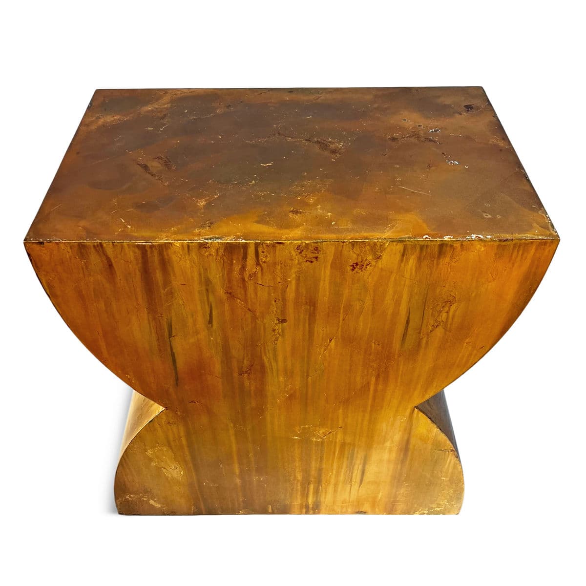 Gold Glazed Modern Iron Hourglass Table - Thumbnail 3
