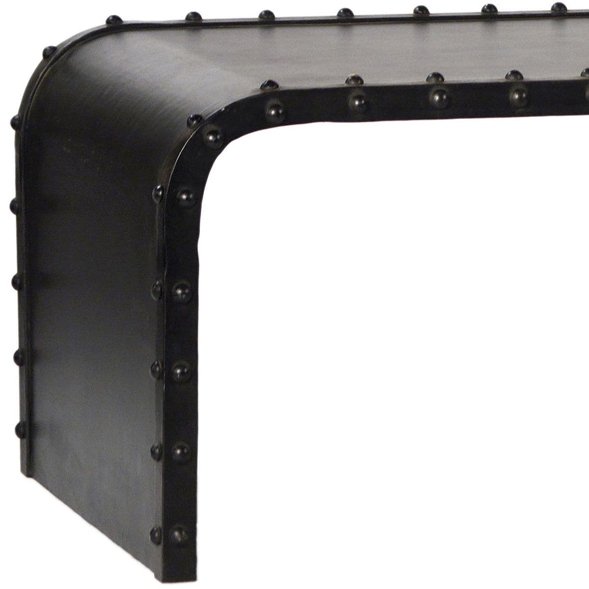 Industrial Black Iron Rivet Coffee Table - Thumbnail 3