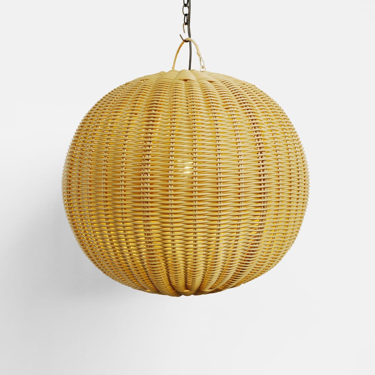 Faux Rattan Globe Lantern Small - Thumbnail 3
