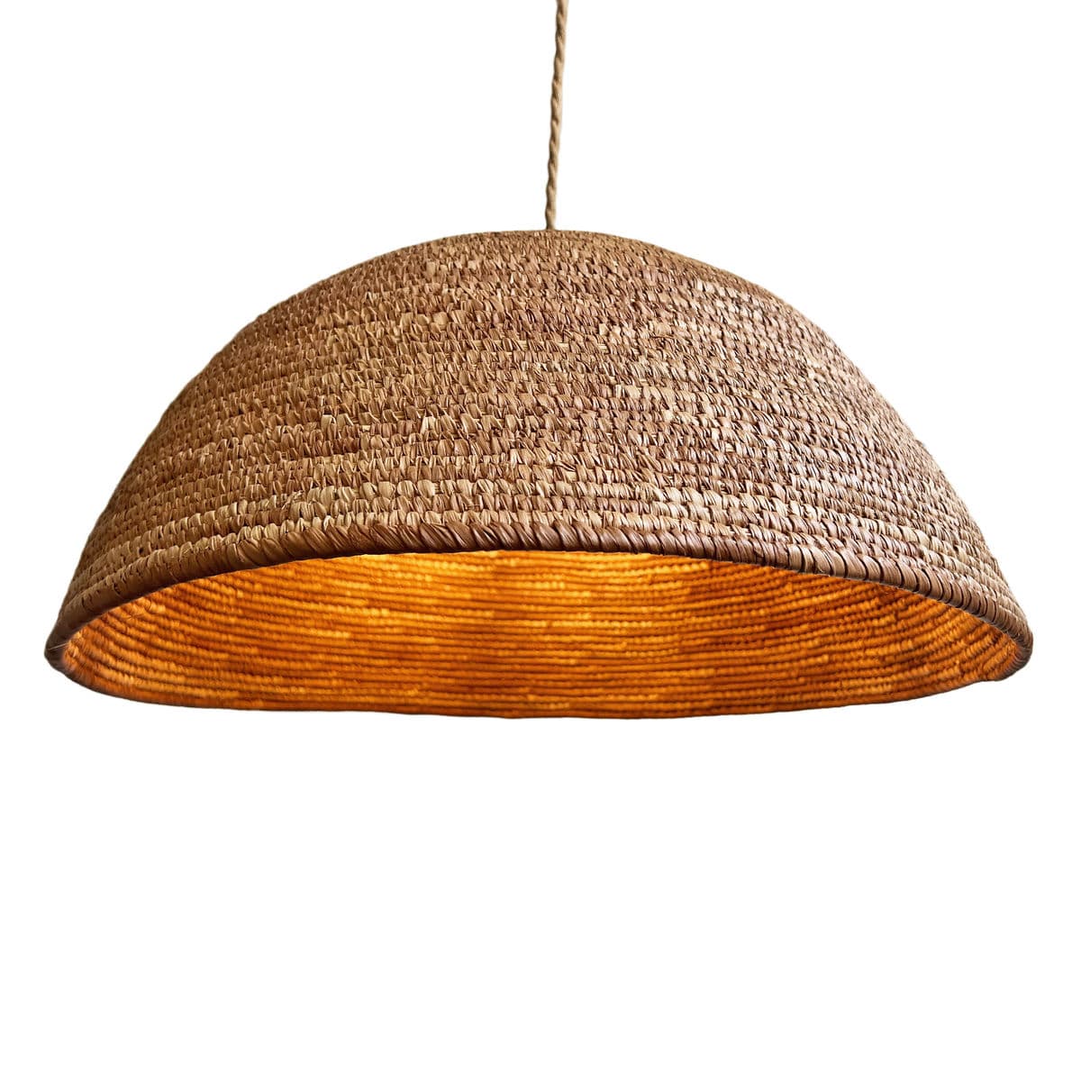 Vintage Dogon Dome Basket Pendant Light - Thumbnail 3