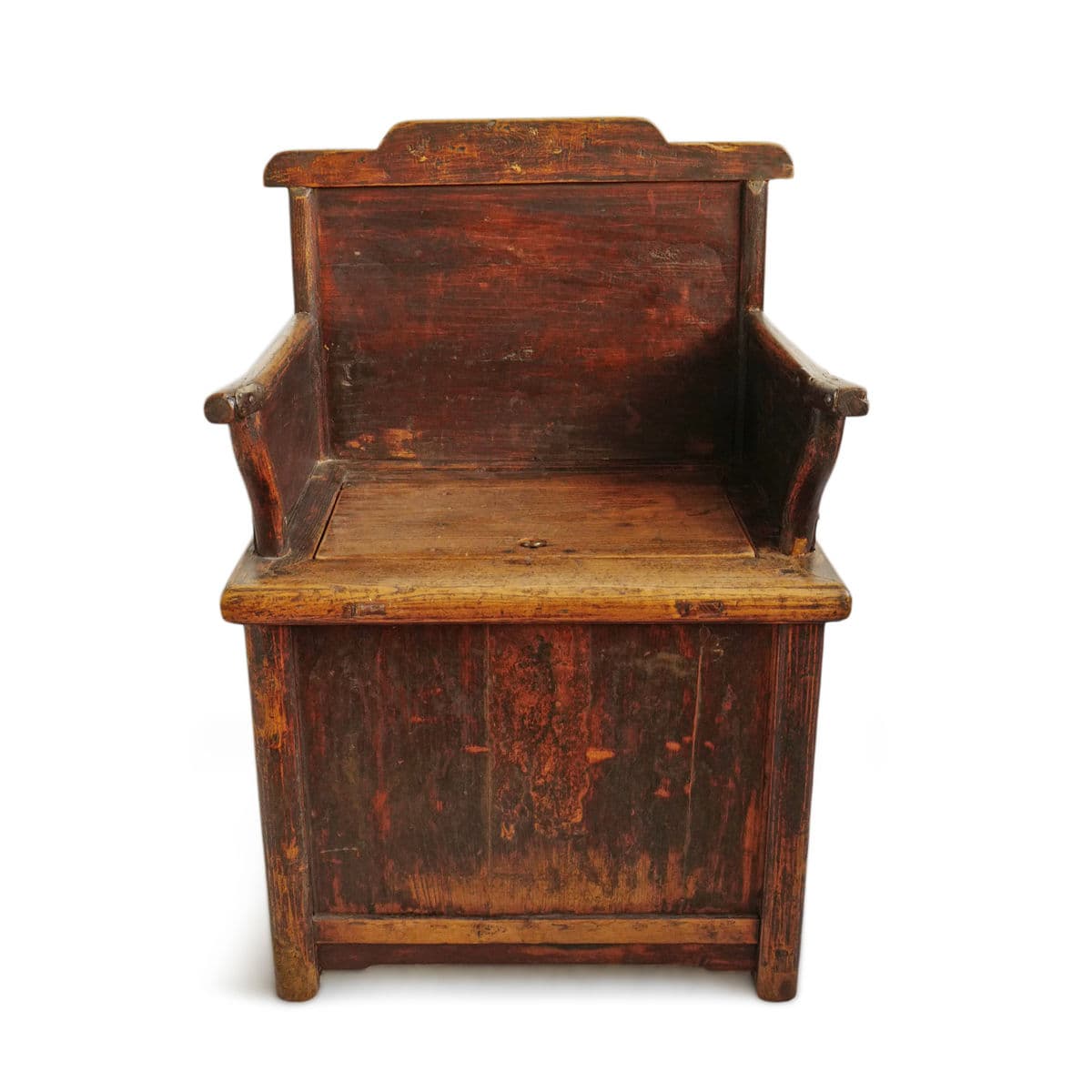Antique Chinese Trunk Box Arm Chair - Thumbnail 3