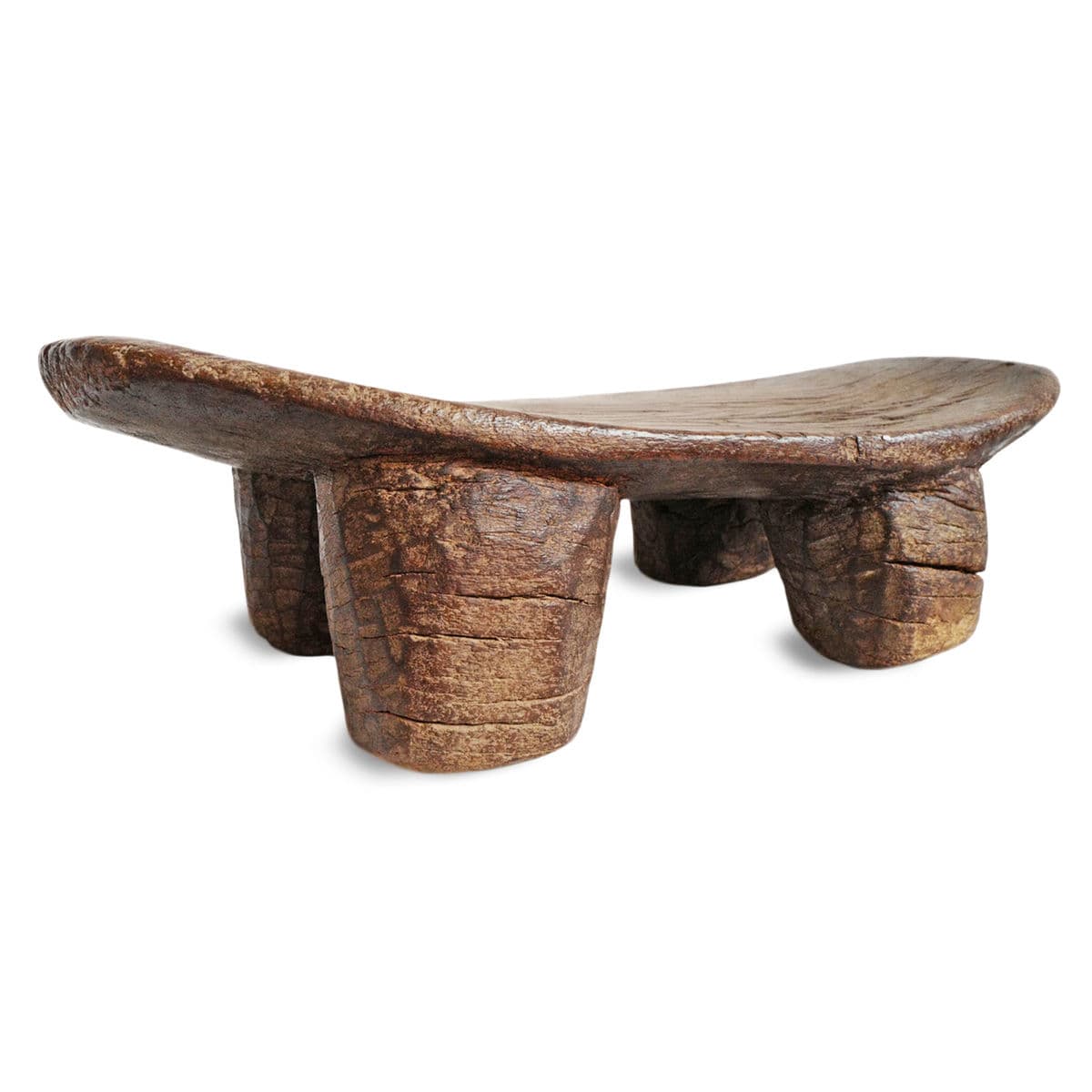 Vintage Lobi Wood Stool - Thumbnail 3