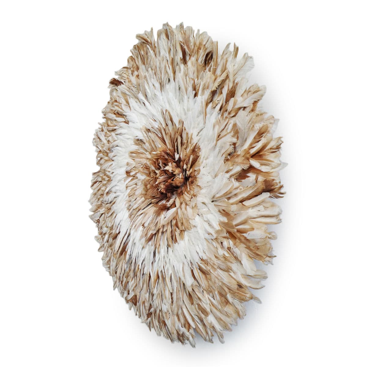 Juju Feather Hat Beige & White Wall Decor - Thumbnail 3