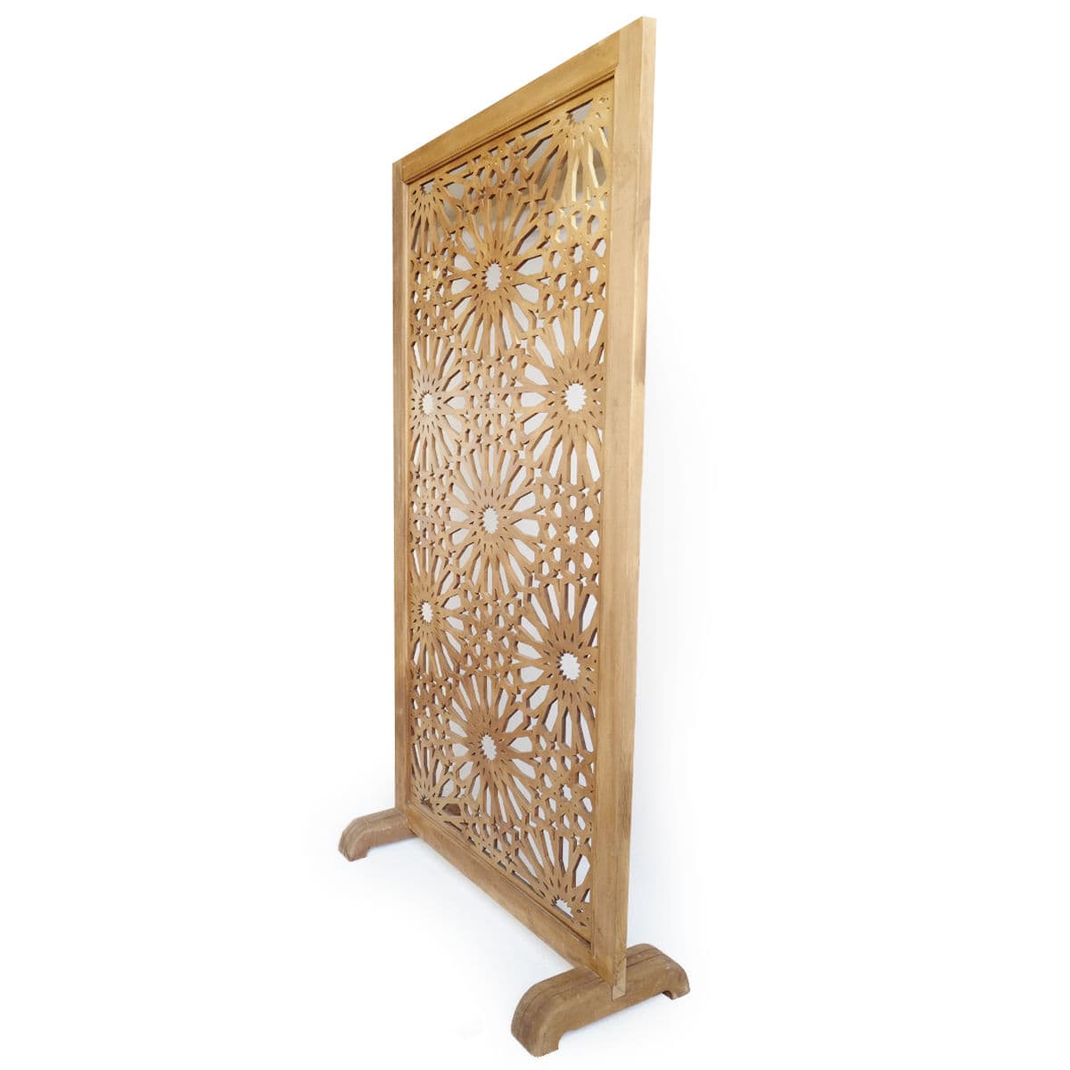 Natural Wood Moroccan Screen Panel - Thumbnail 3