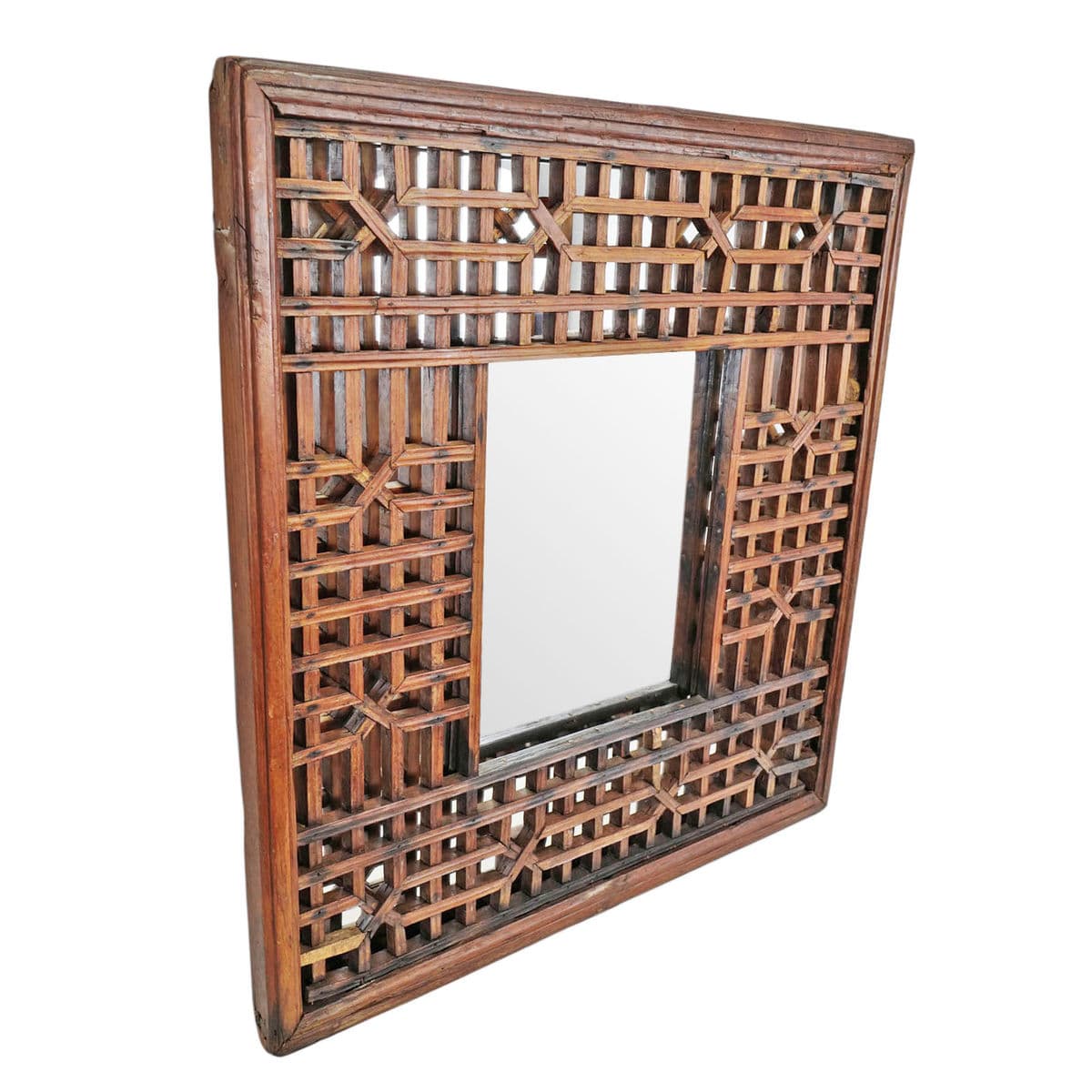 Old Lattice Work Window Mirror - Thumbnail 3