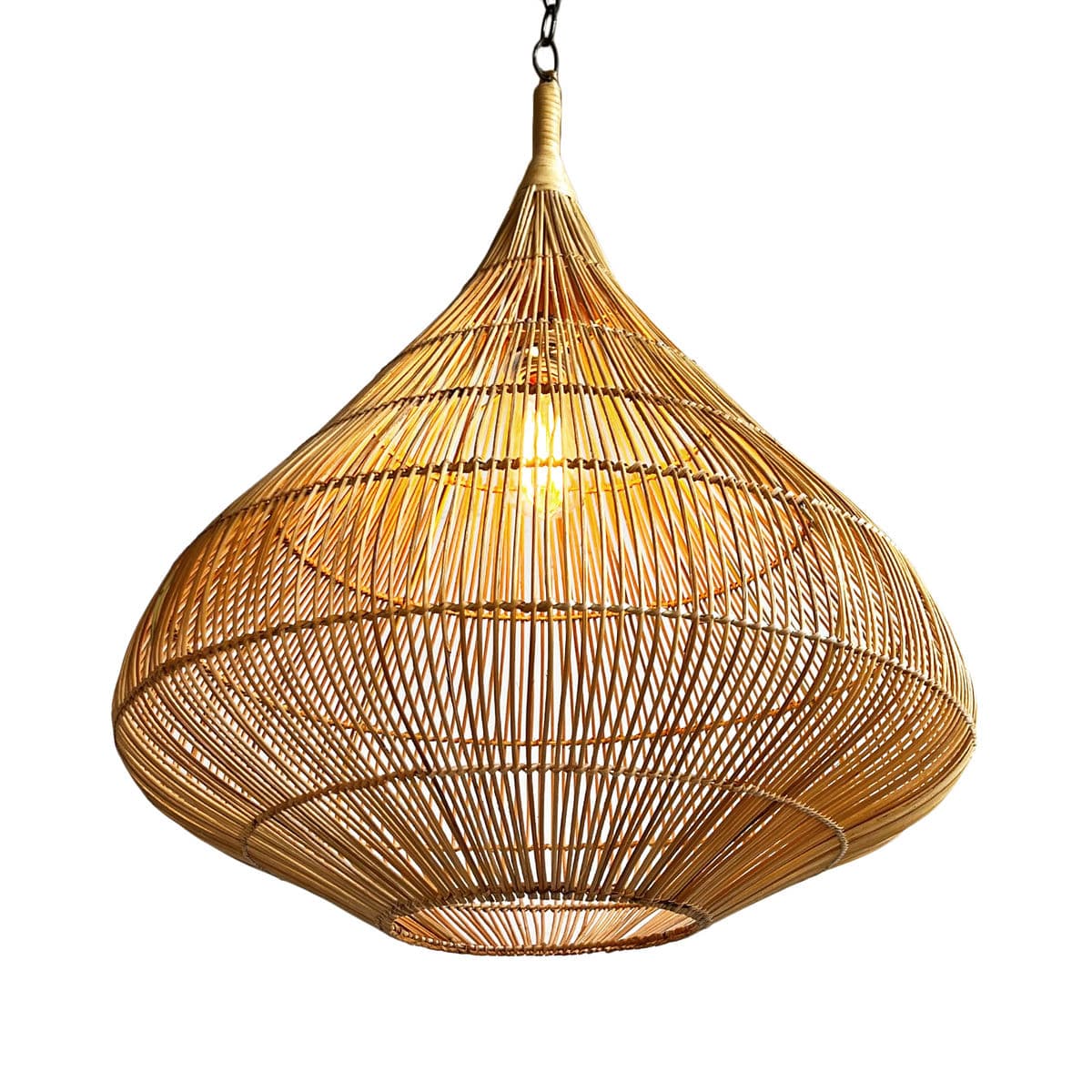 Rattan Drop Pendant Light - Thumbnail 3