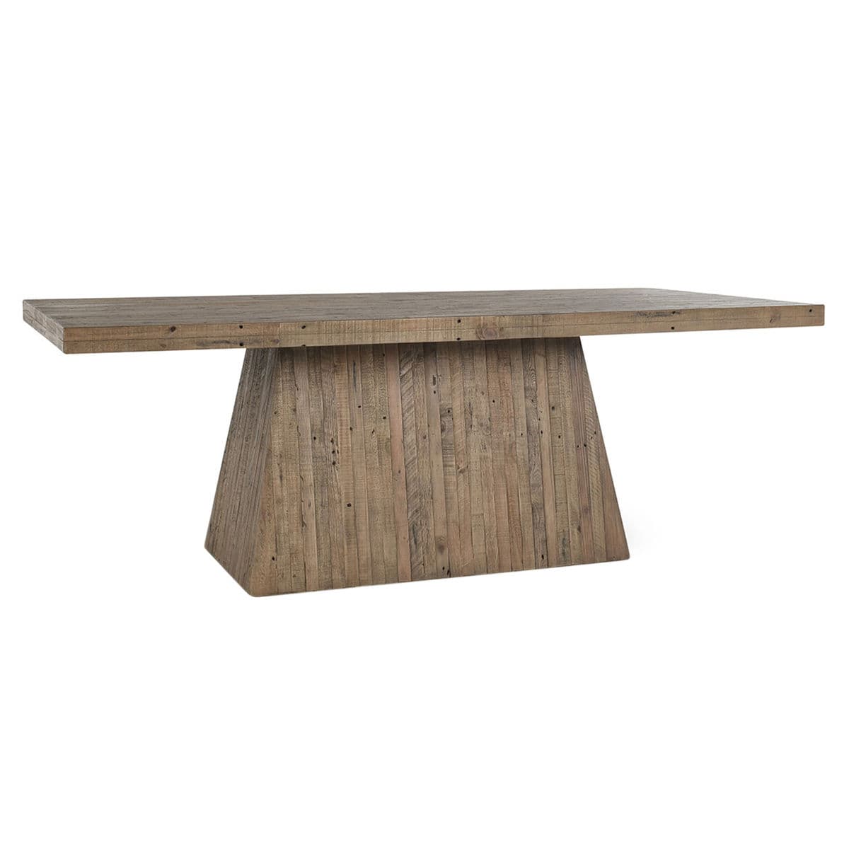 Rustic Washed Pine Wood Dining Table - Thumbnail 3