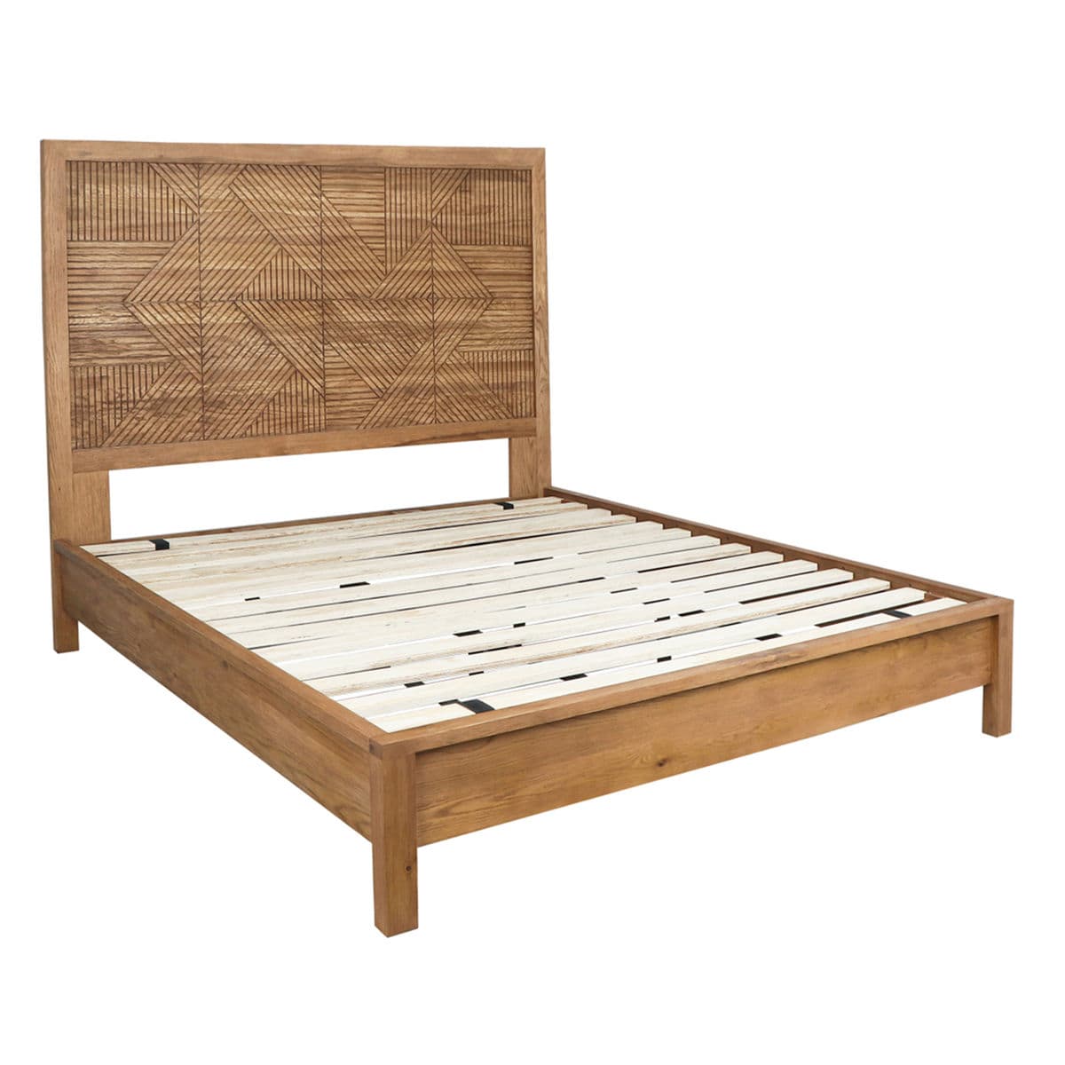 Inez Oak Bed Frame King - Thumbnail 3