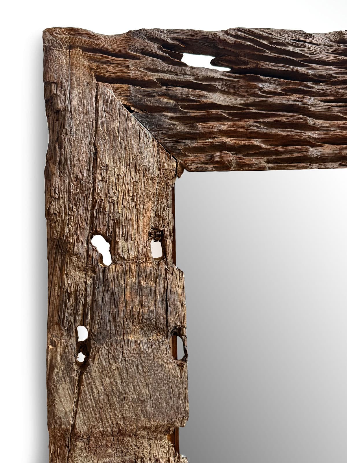 Rustic Railway Wood Mirror - Thumbnail 3