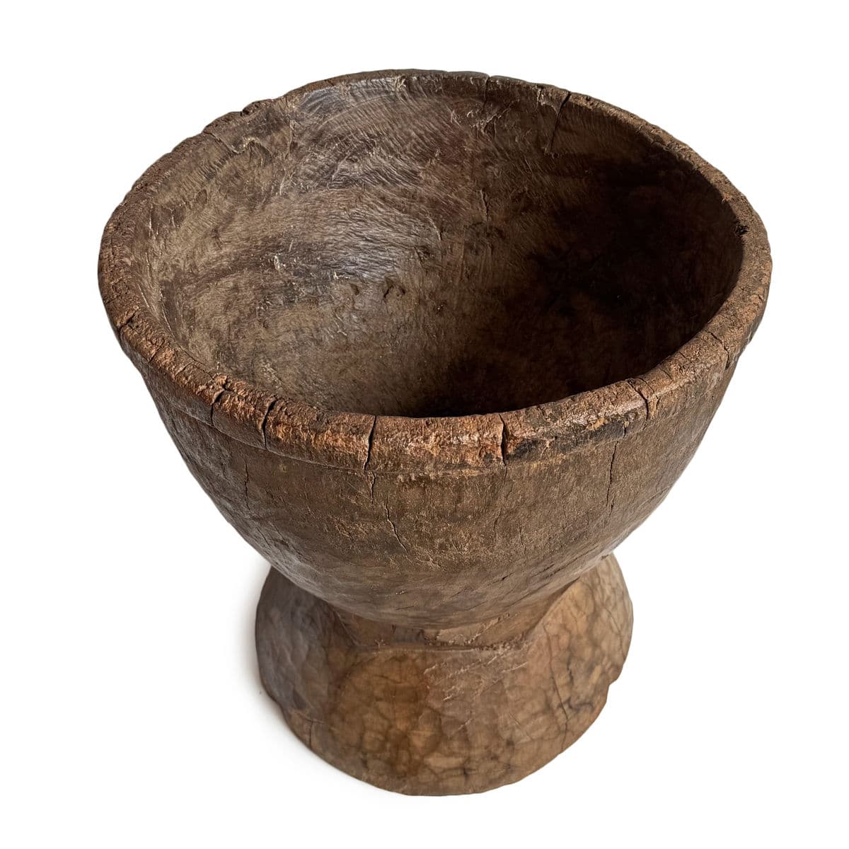 Large Vintage Guinea Wood Pestle Bowl - Thumbnail 3