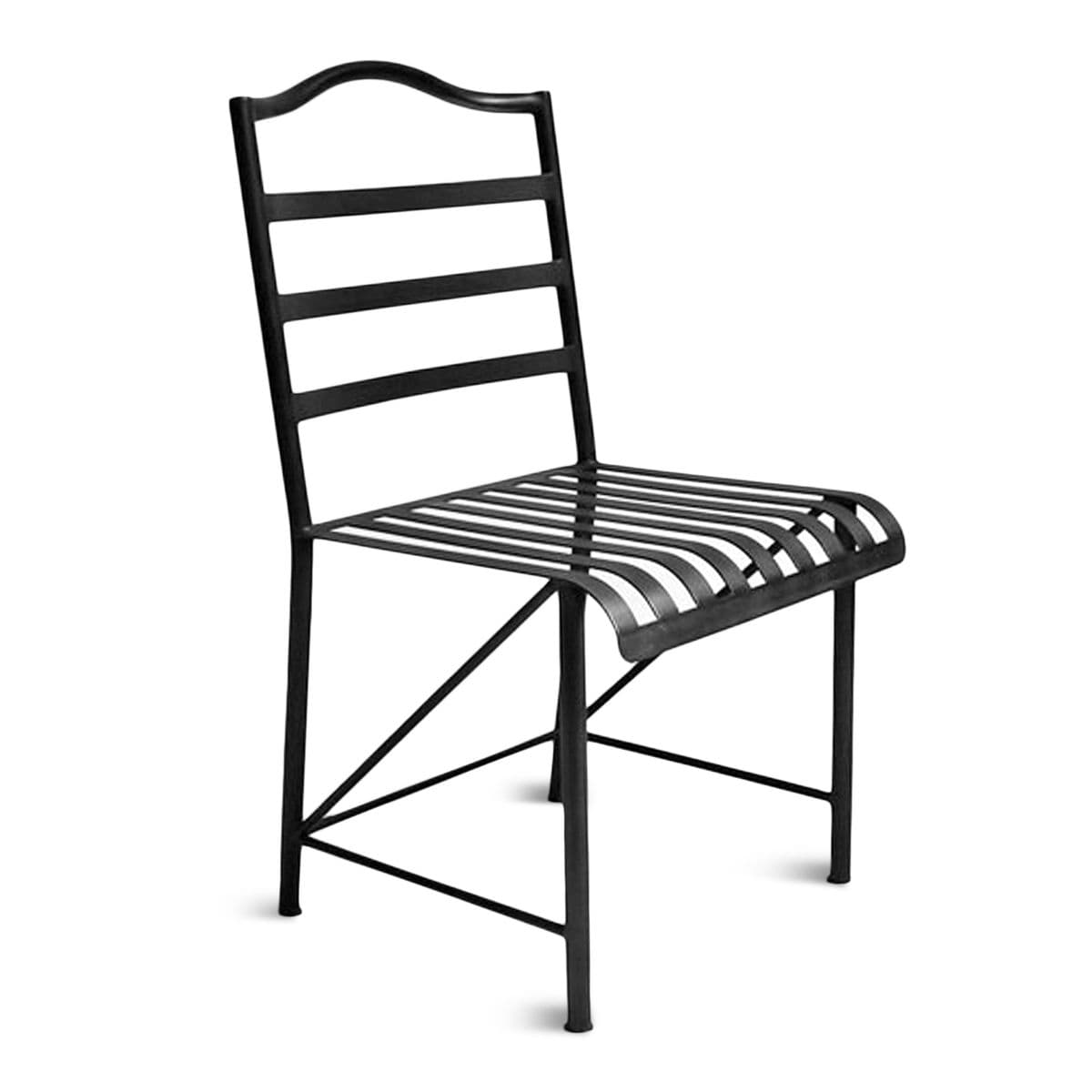 Classic Black Iron Bistro Chair - Thumbnail 3