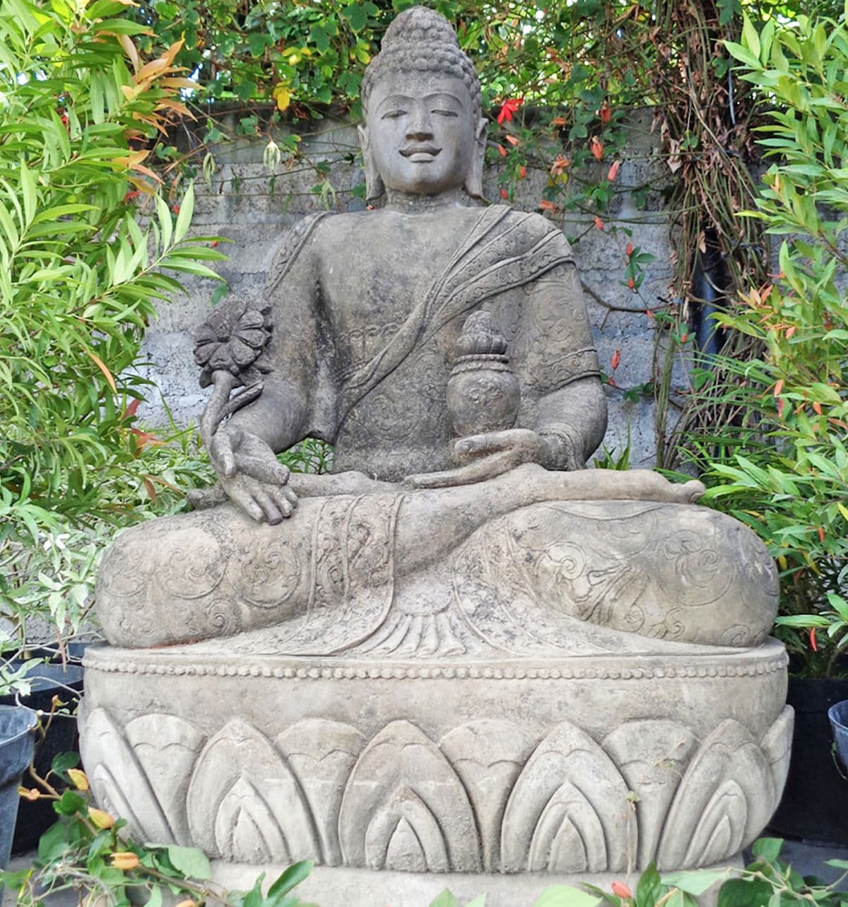 Sitting Medicine Buddha Garden Statue - Thumbnail 3