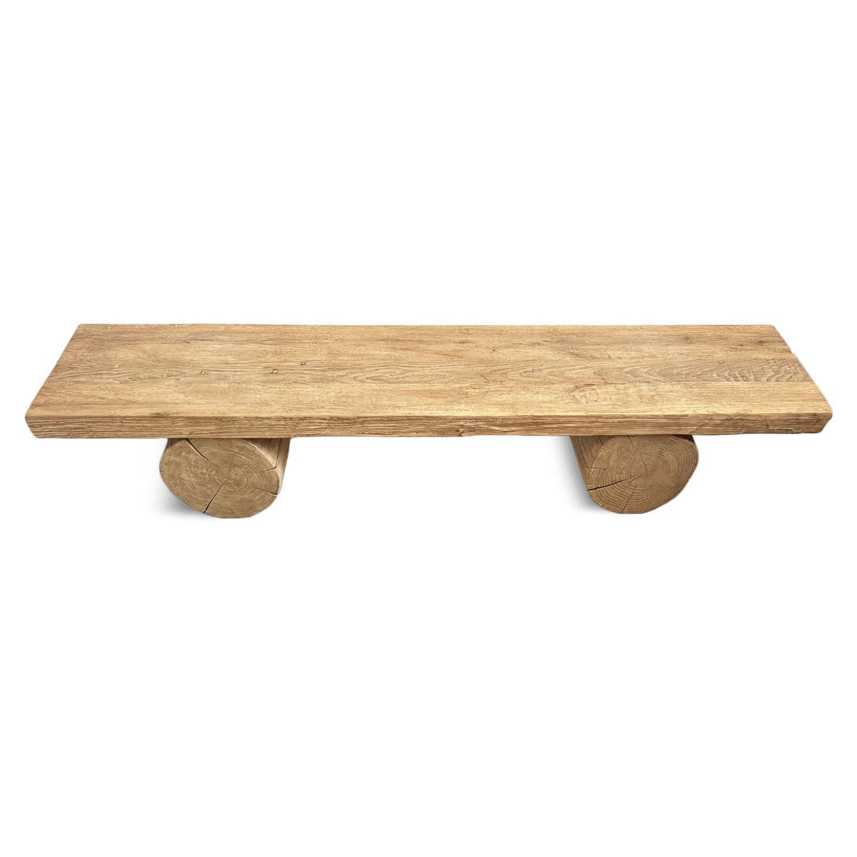 Elm Log Leg Table Bench - Thumbnail 3