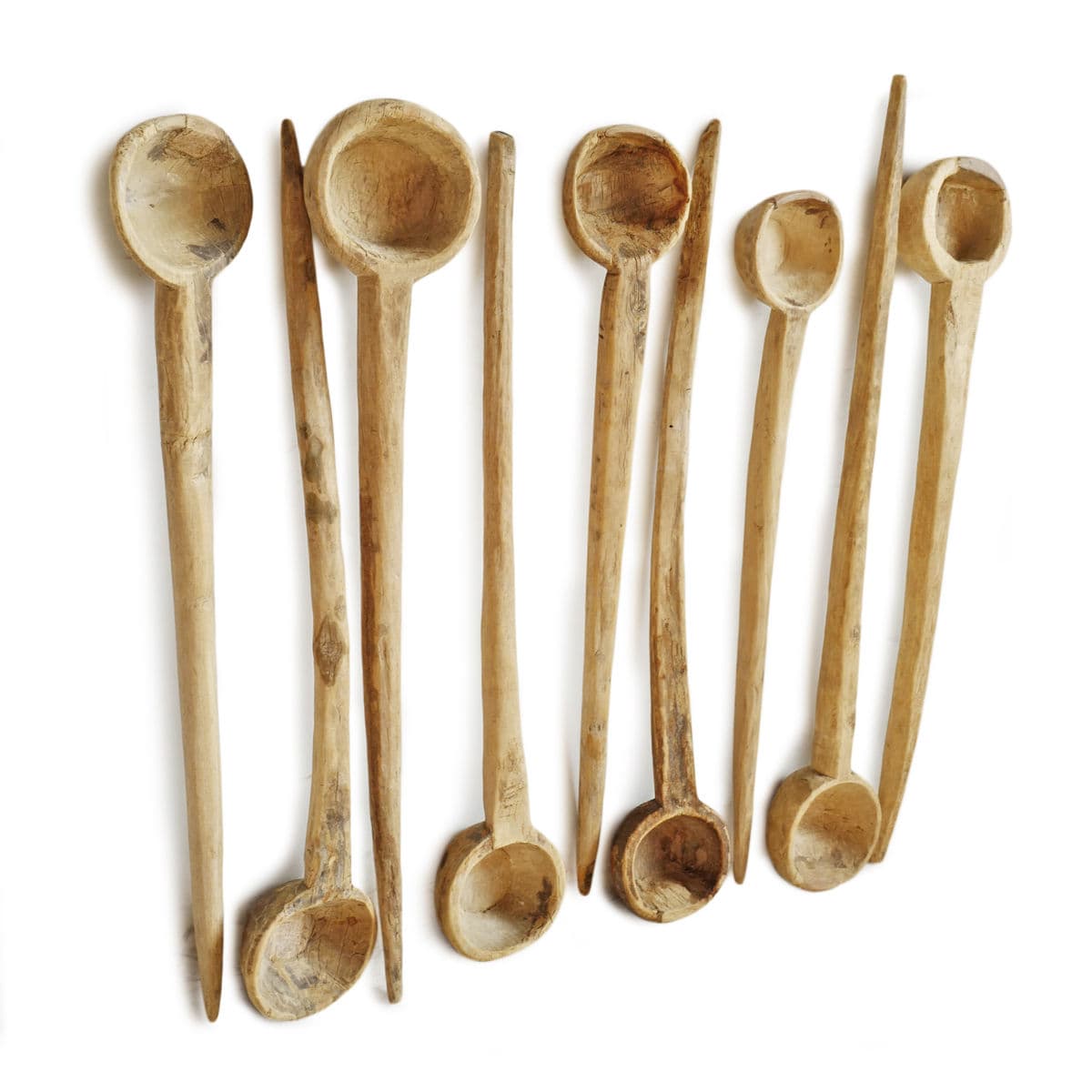 Old Bleached Wood Indian Spoons - Thumbnail 3