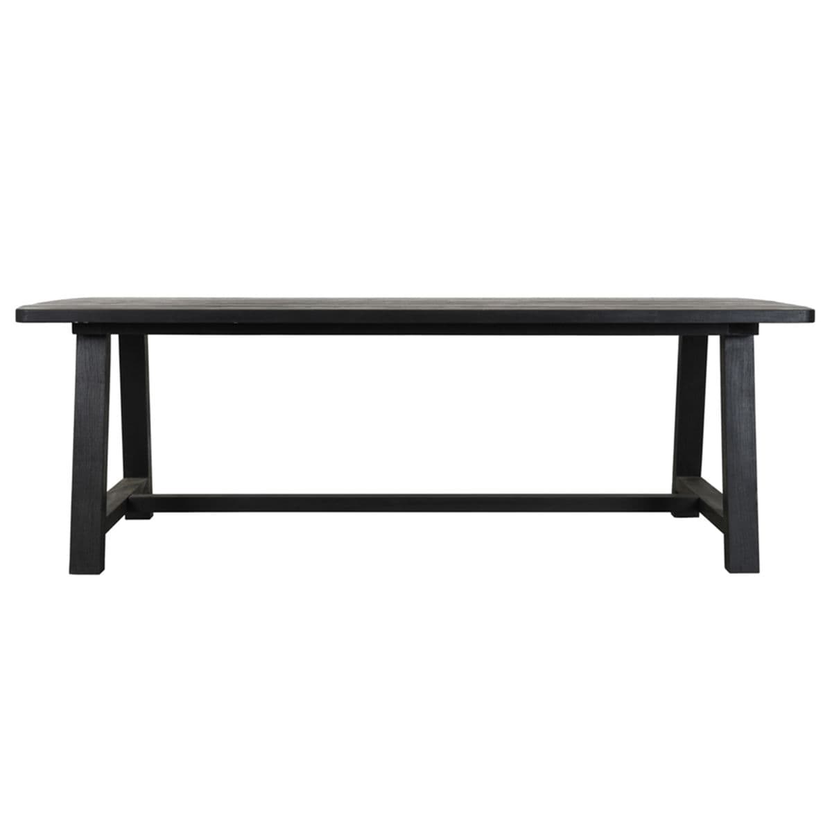 Outdoor Black Teak Dining Table - Thumbnail 3
