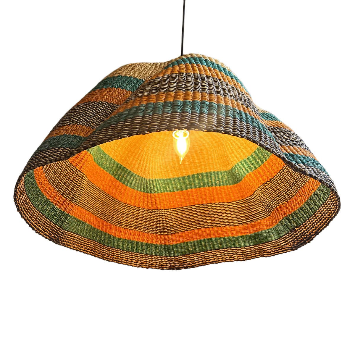Bolga Wave Basket Light Pendant - Thumbnail 3